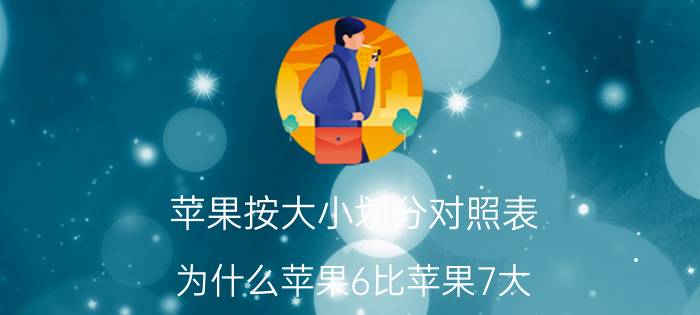 苹果按大小划分对照表 为什么苹果6比苹果7大？